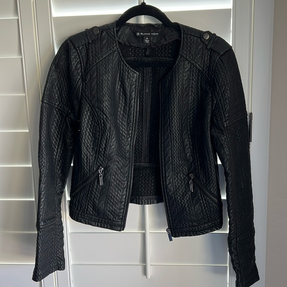 Blanc Noir black distressed look jacket - Picture 1 of 11